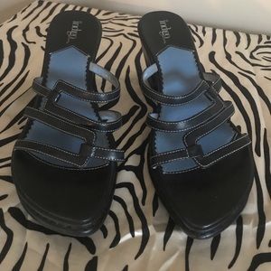 Indigo by Clarks Black Leather Strappy Sandal